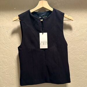 ZARA fitted zip up top